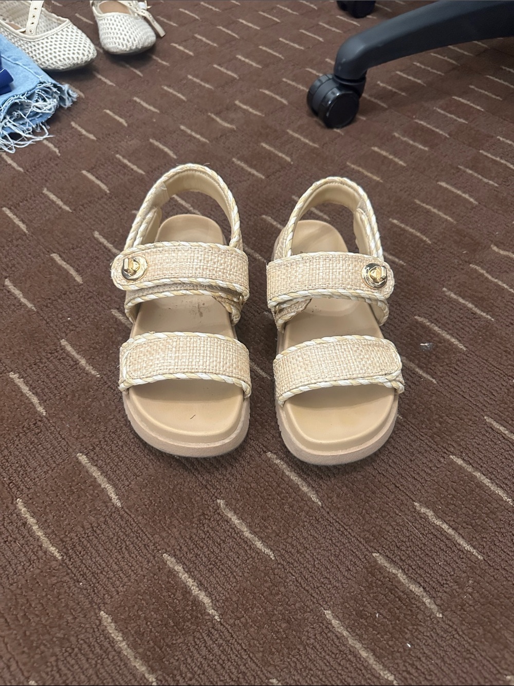 Neutral Beige Sandals with Adjustable Straps